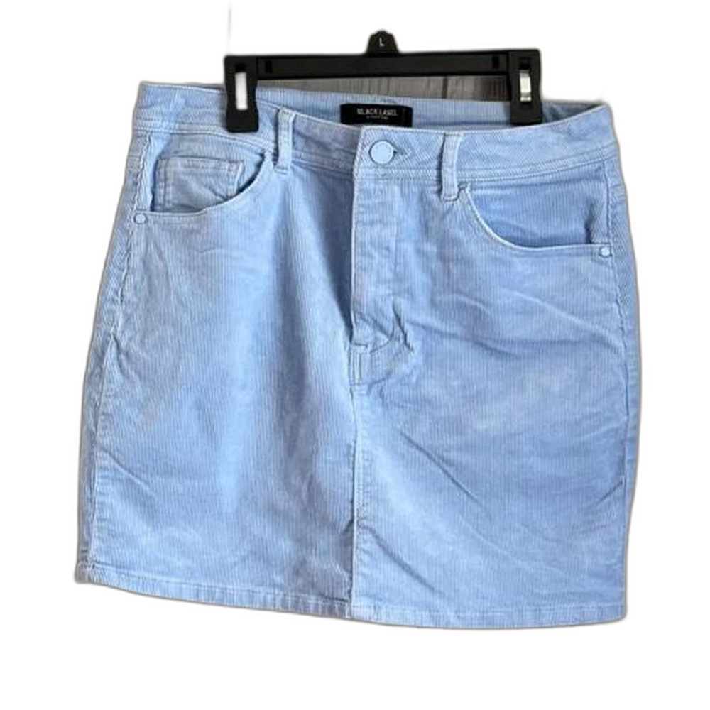 Black Label‎ Women's Blue Corduroy Skirt Size Large